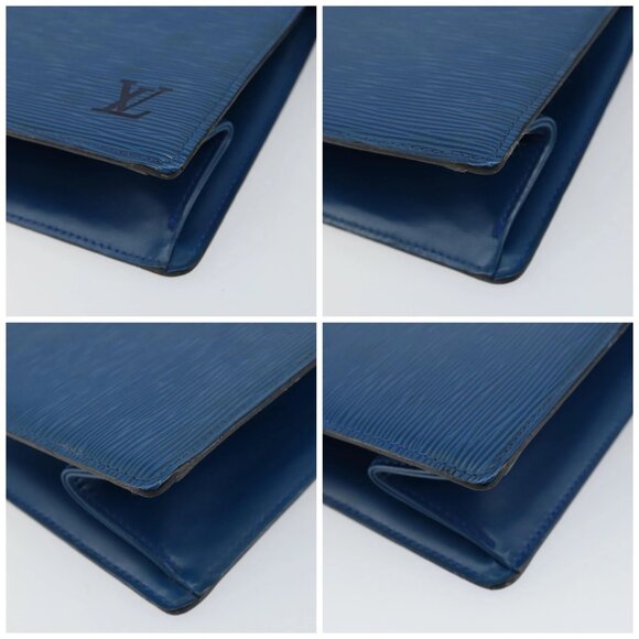 LOUIS VUITTON Epi Trousse Crete Pouch Blue - Picture 15 of 15